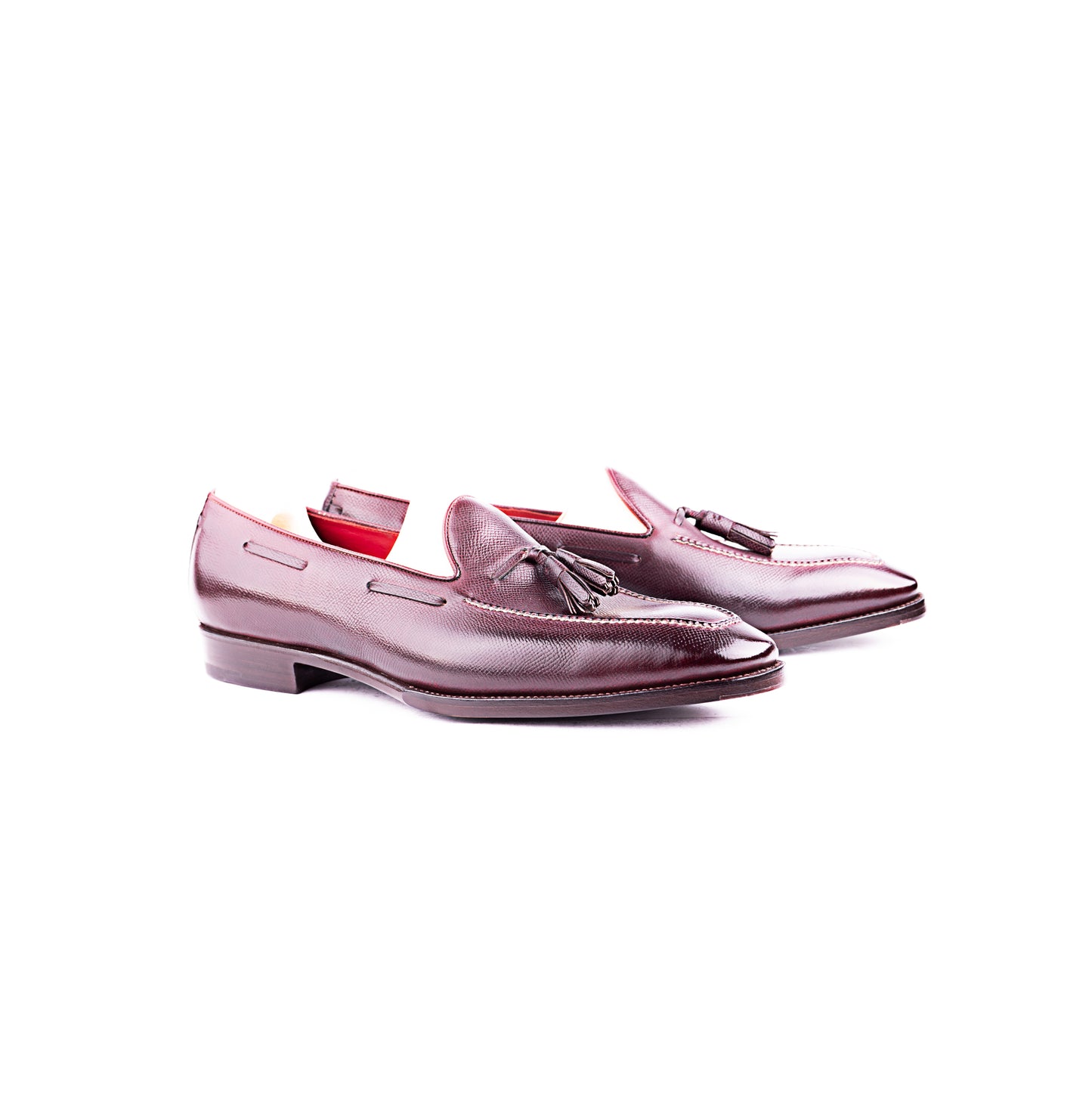 Tassel loafer with hand stitched apron, squared tip for chiseled lasts - 10.5F