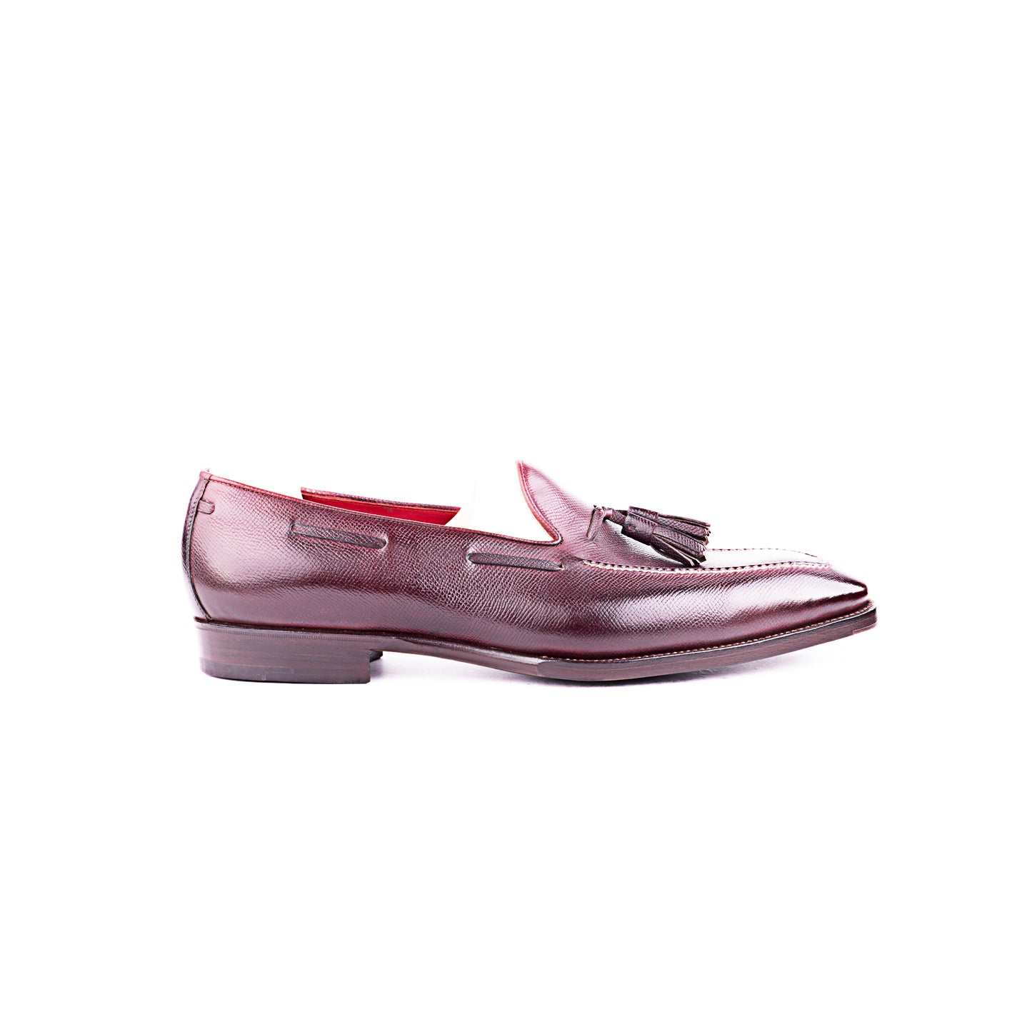 Tassel loafer with hand stitched apron, squared tip for chiseled lasts - 10.5F