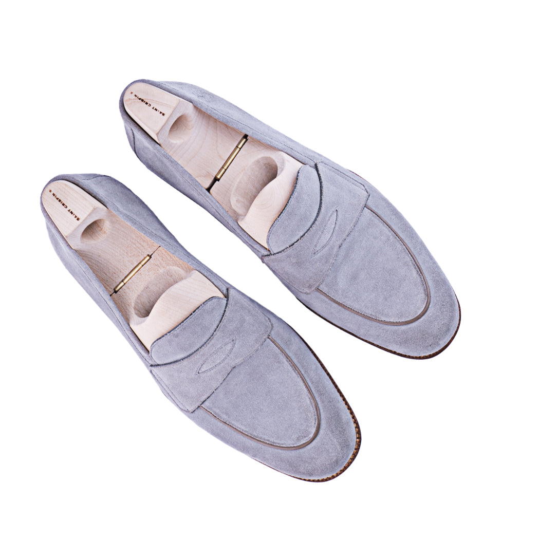 Piccadilly loafer in light grey suede leather - 7.5F, 8F, 8.5F, 9F