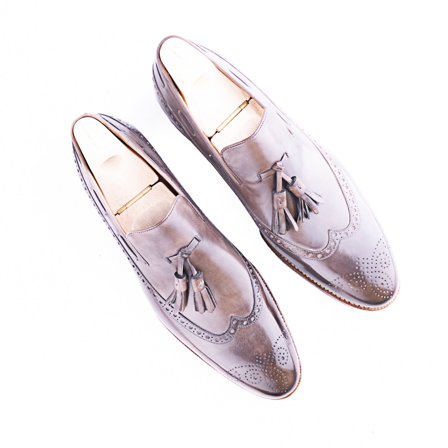 Full wing brogue tassel loafer - 8E