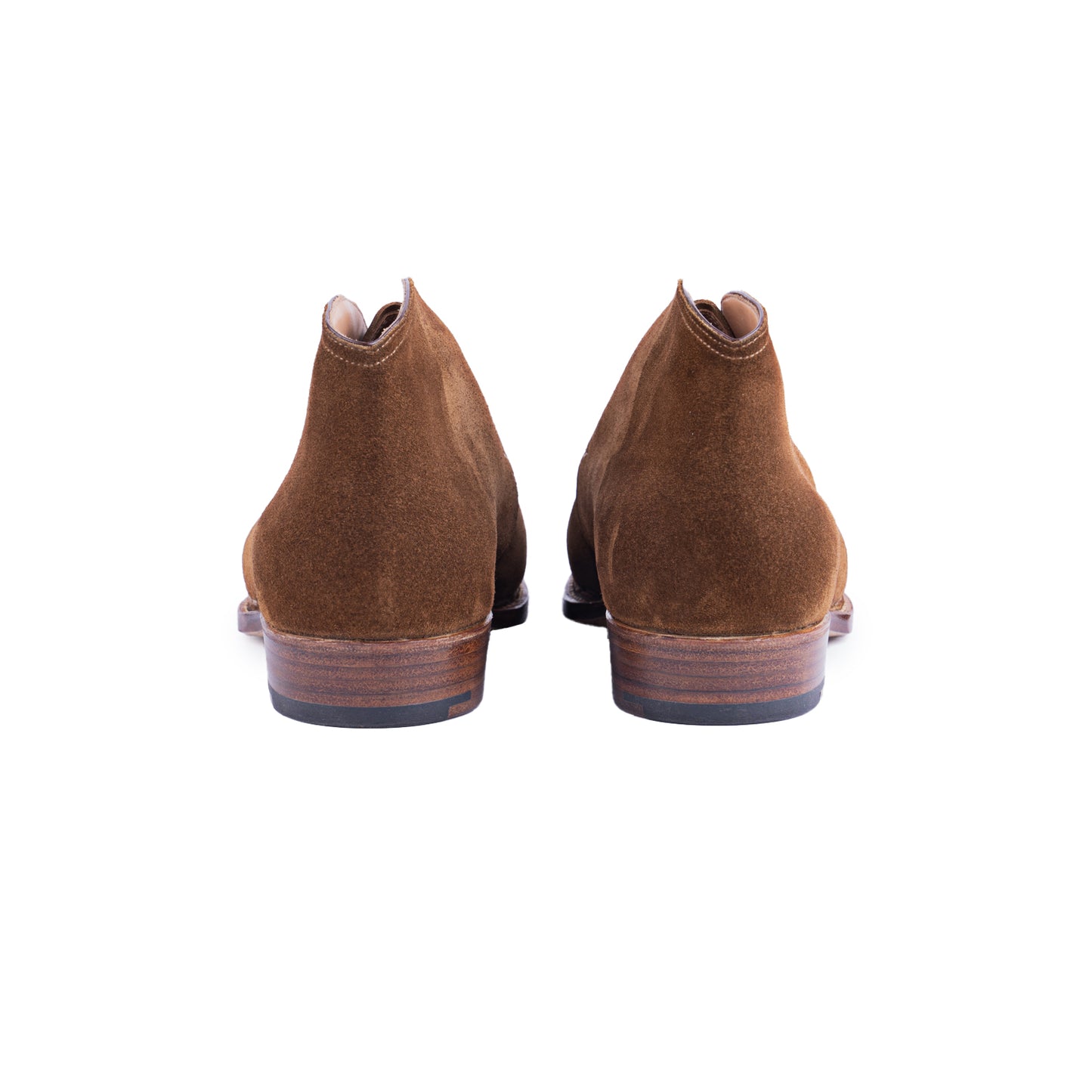 Chukka boots with handstitched Norwegian apron