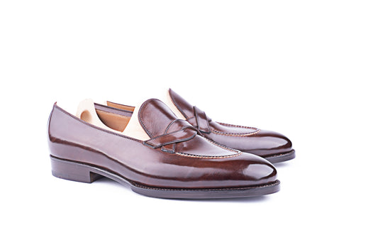 The Entwined Loafer in Mid Brown Crust calf leather