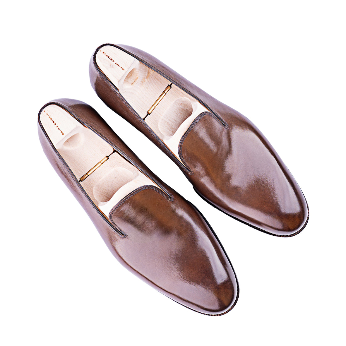 Plain loafer in Milk Chocolate Crust calf leather - 7F