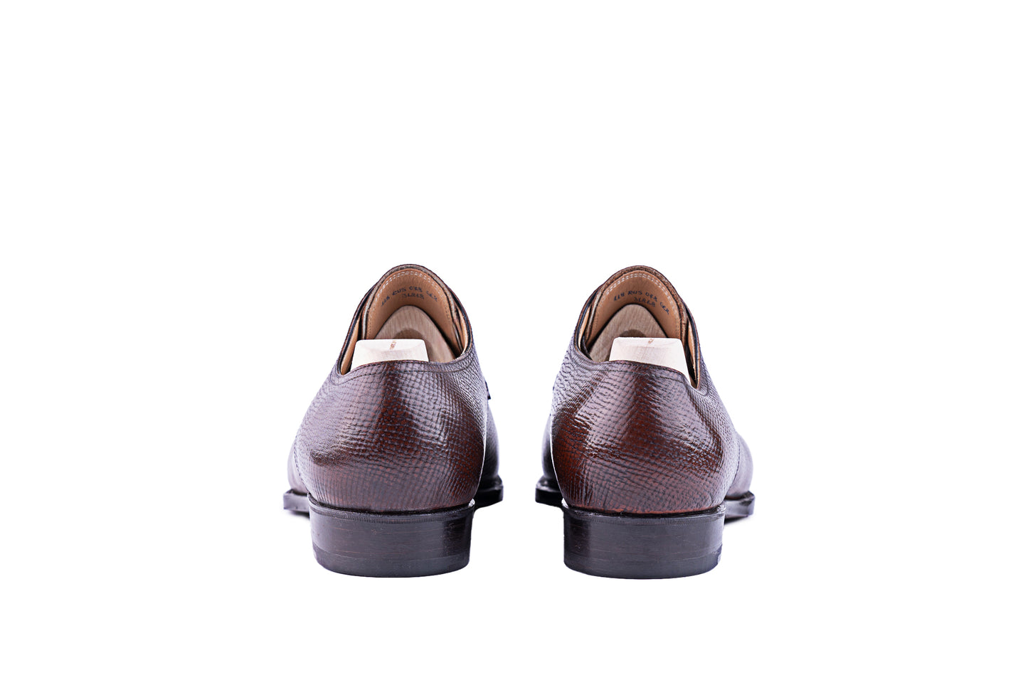 Two eyelet Derby in dark brown Russian calf leather