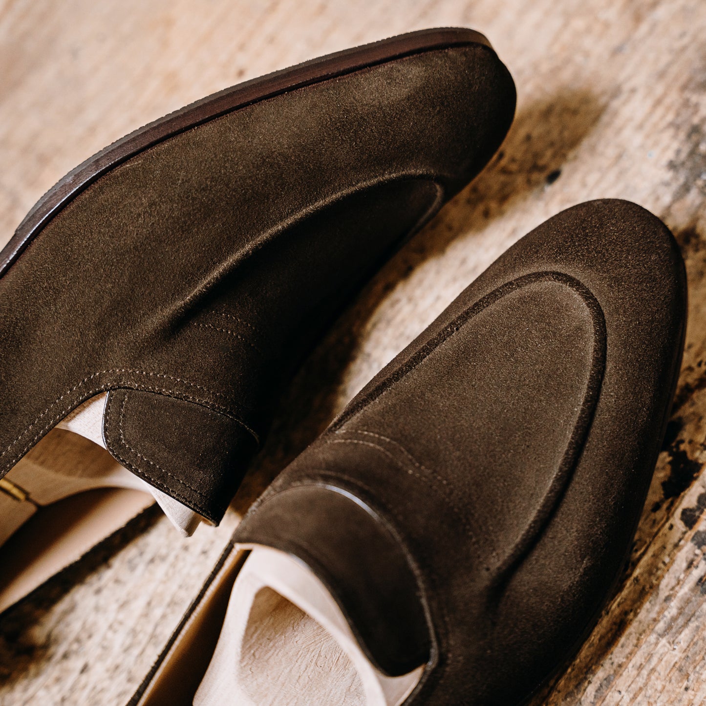 Norwegian Loafer, machine sewn, shorter apron