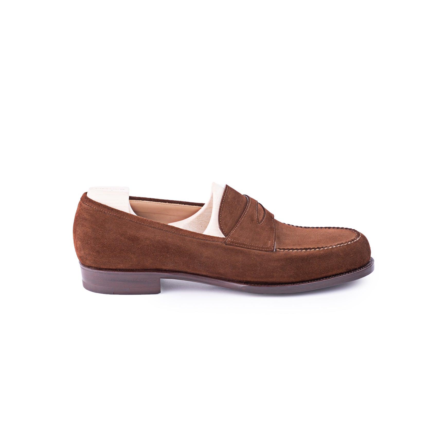 American Penny Loafer with hand stitched apron on Dock last