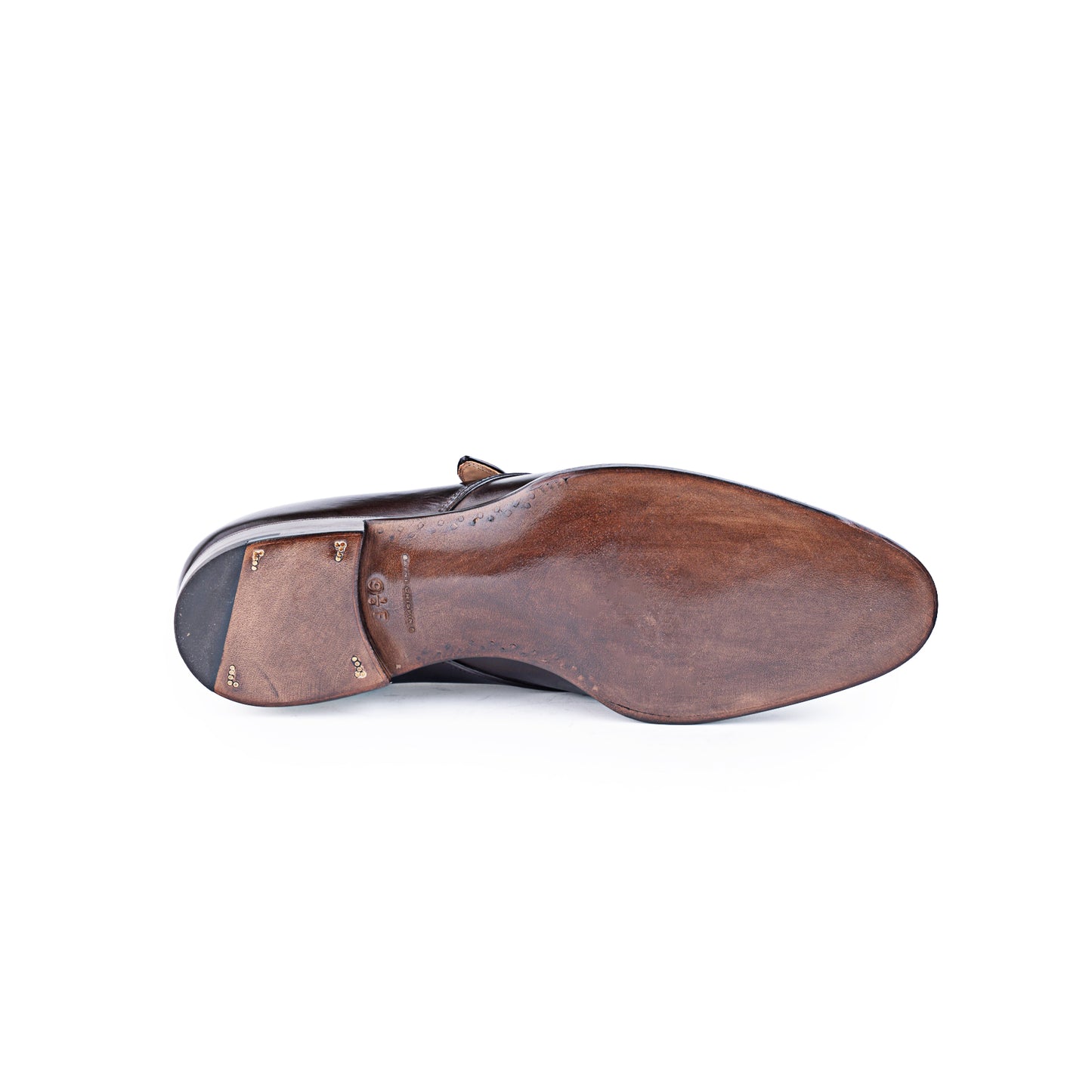 Single buckle Monk with hand stitched apron, no split toe