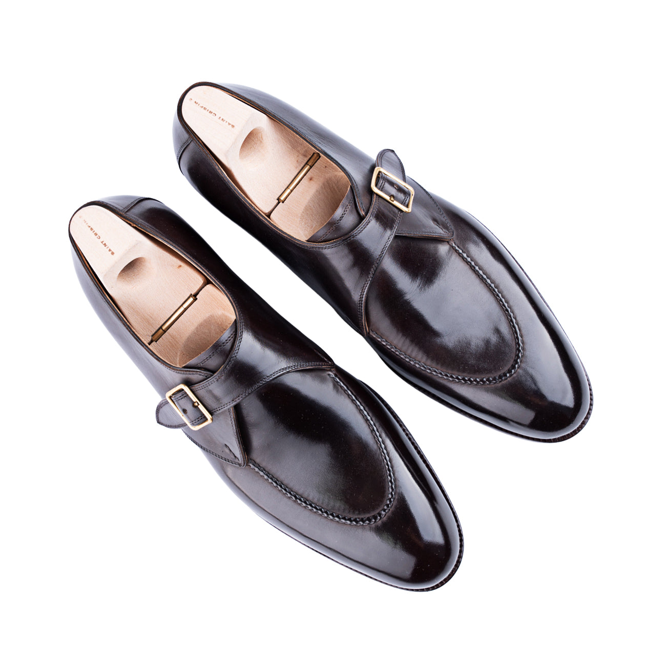 Single buckle Monk with hand stitched apron, no split toe