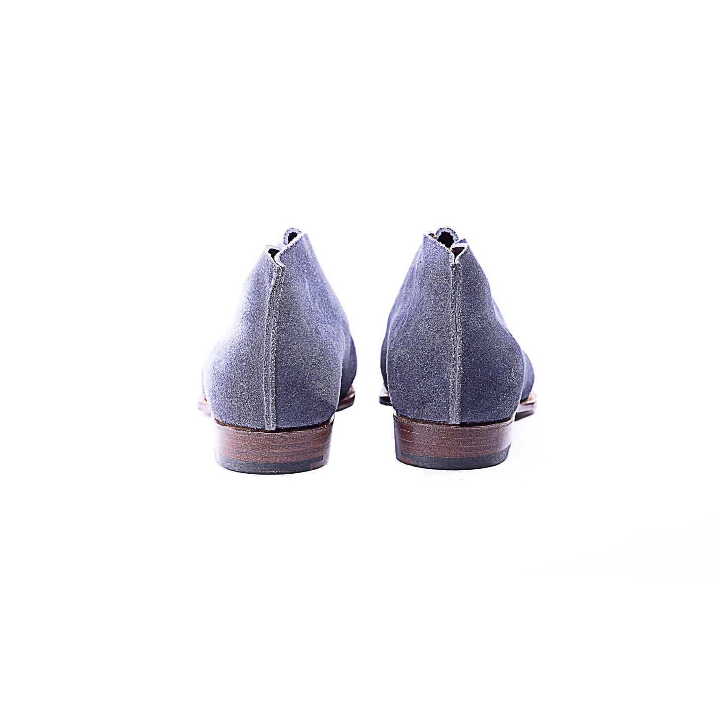 Greyish blue Derby boots, solely hand stitched, no lining - 7F, 8.5F, 9F, 10F