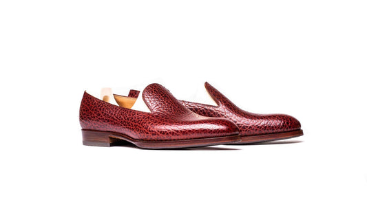 Plain loafer in Chestnut Bison leather - 9.5G