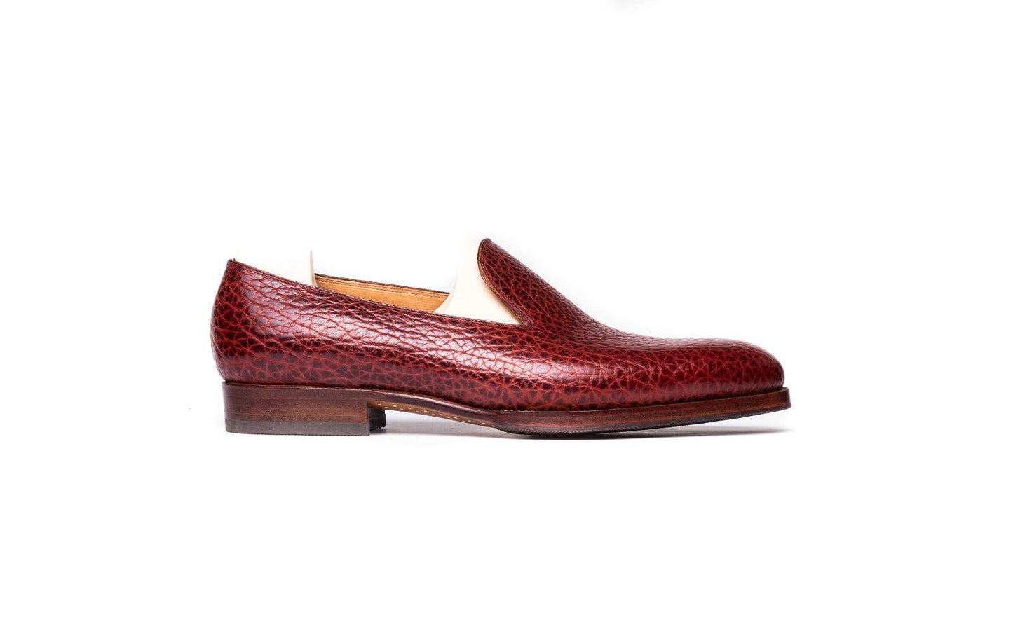 Plain loafer in Chestnut Bison leather - 9.5G