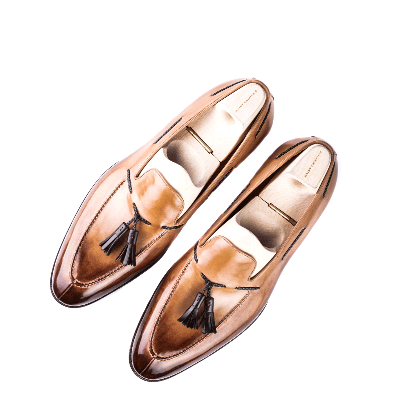 Loafer with hand stitched apron and tassels - 6.5F