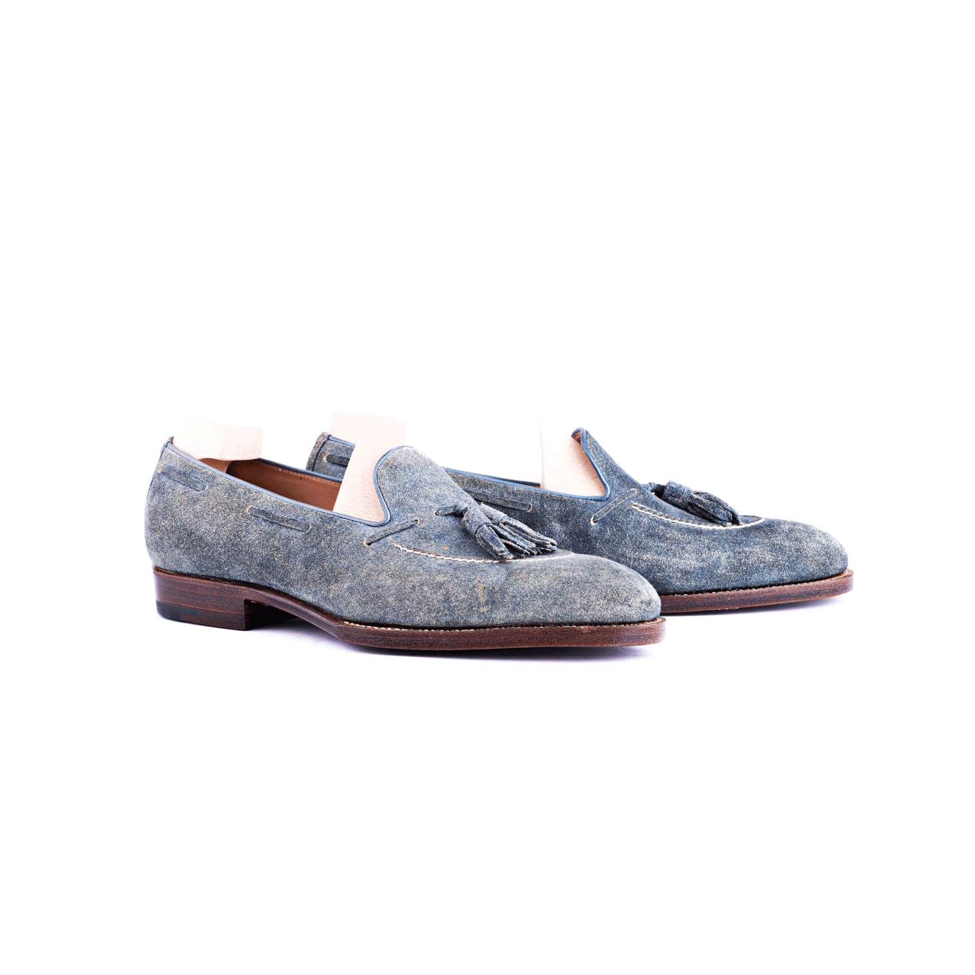 Tassel loafer in Denim goat suede - 6.5F