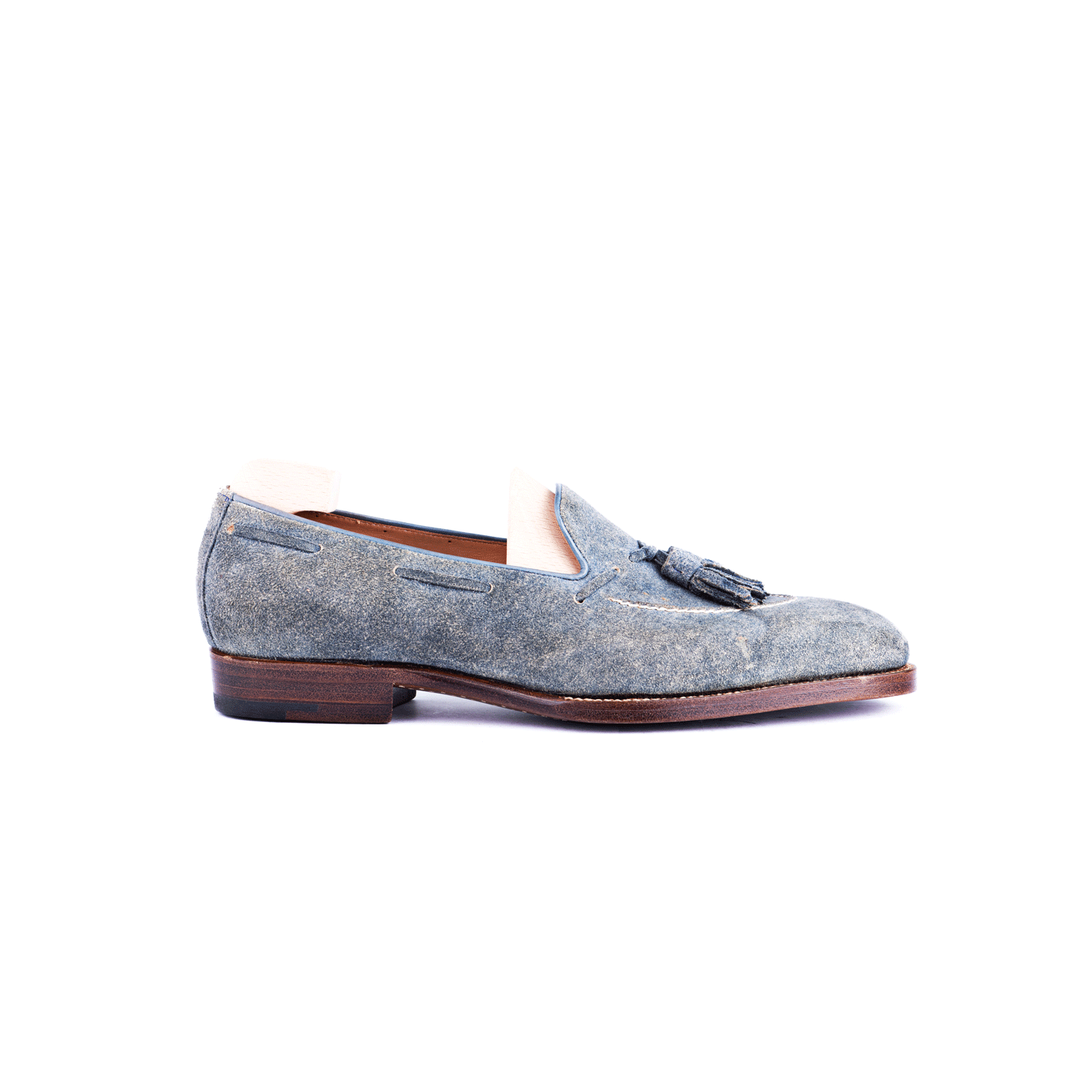 Tassel loafer in Denim goat suede - 6.5F