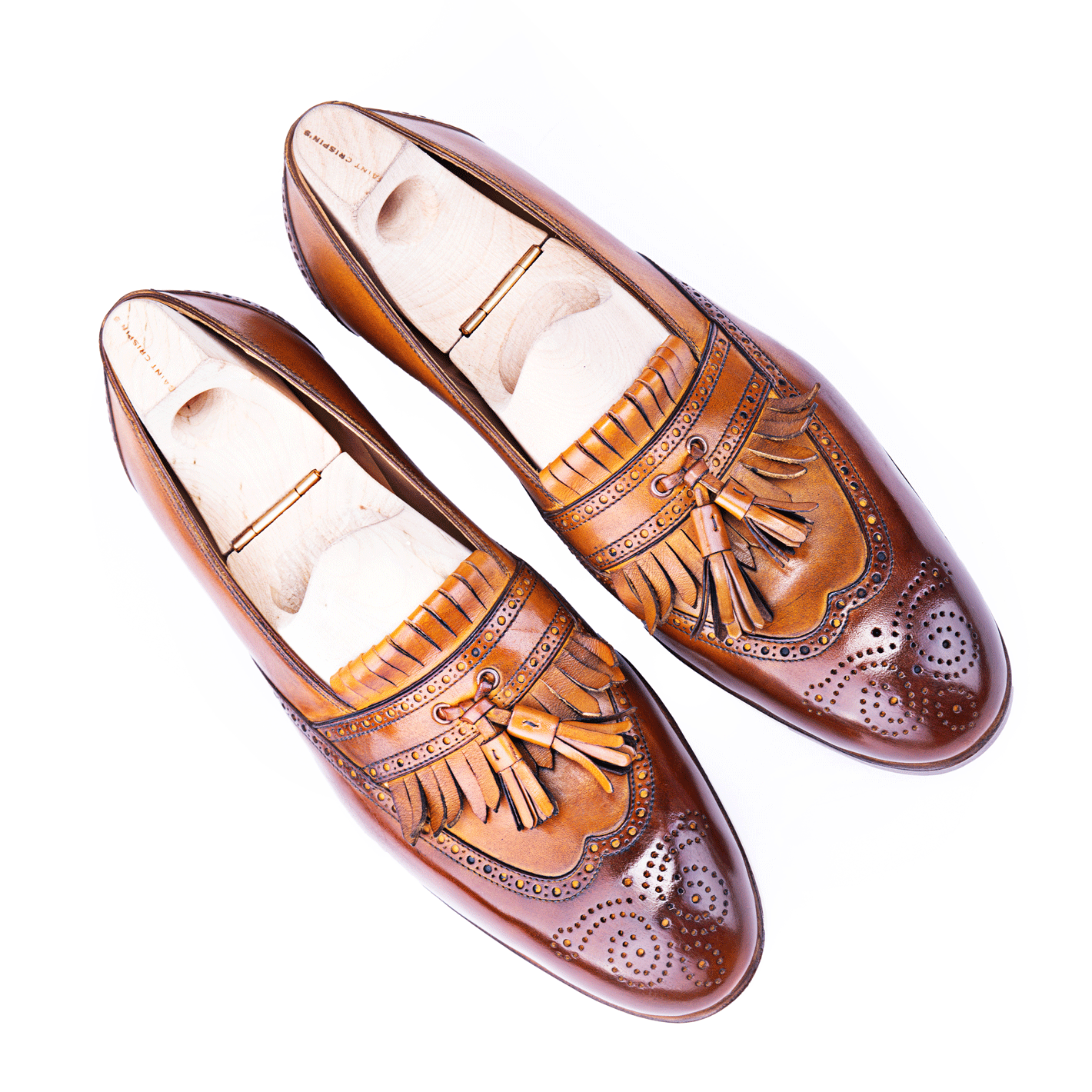 Full brogue wing tassel loafer with fringe - 7.5F