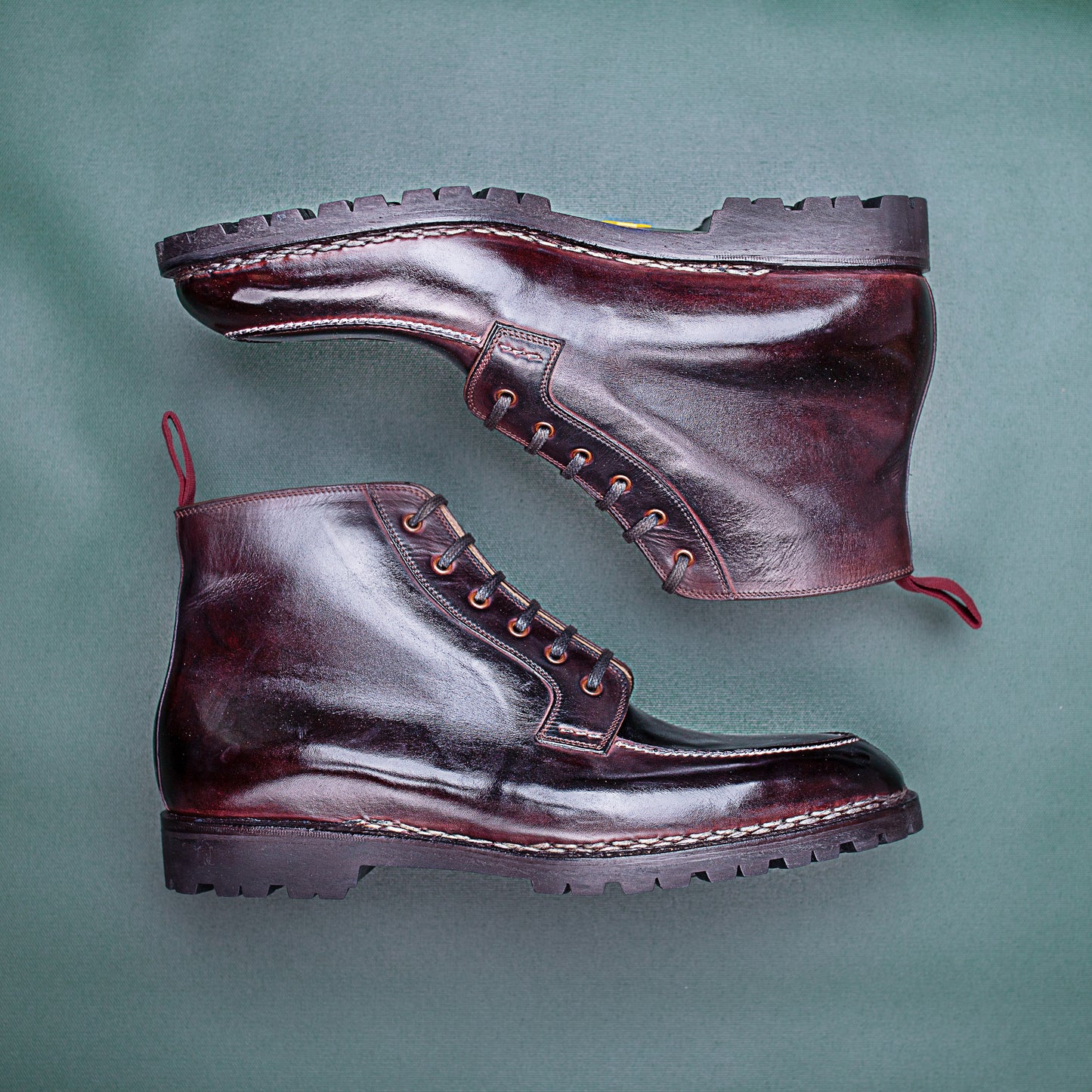 Derby Boots with hand sewn norwegian apron