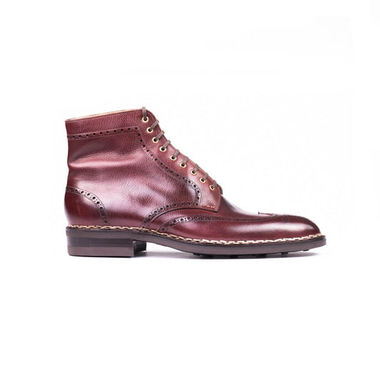 High cut wing tip Derby Boot , brouged