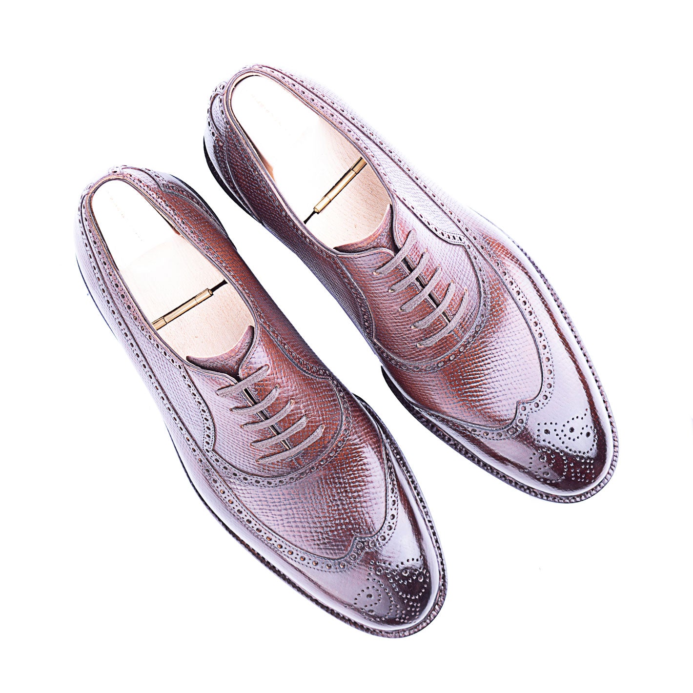Brogued Oxford with medallion and Higher Cuban Heel