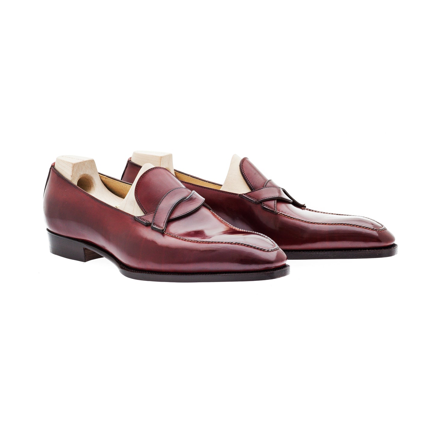 Entwinded loafer in Burgundy Crust calf leather