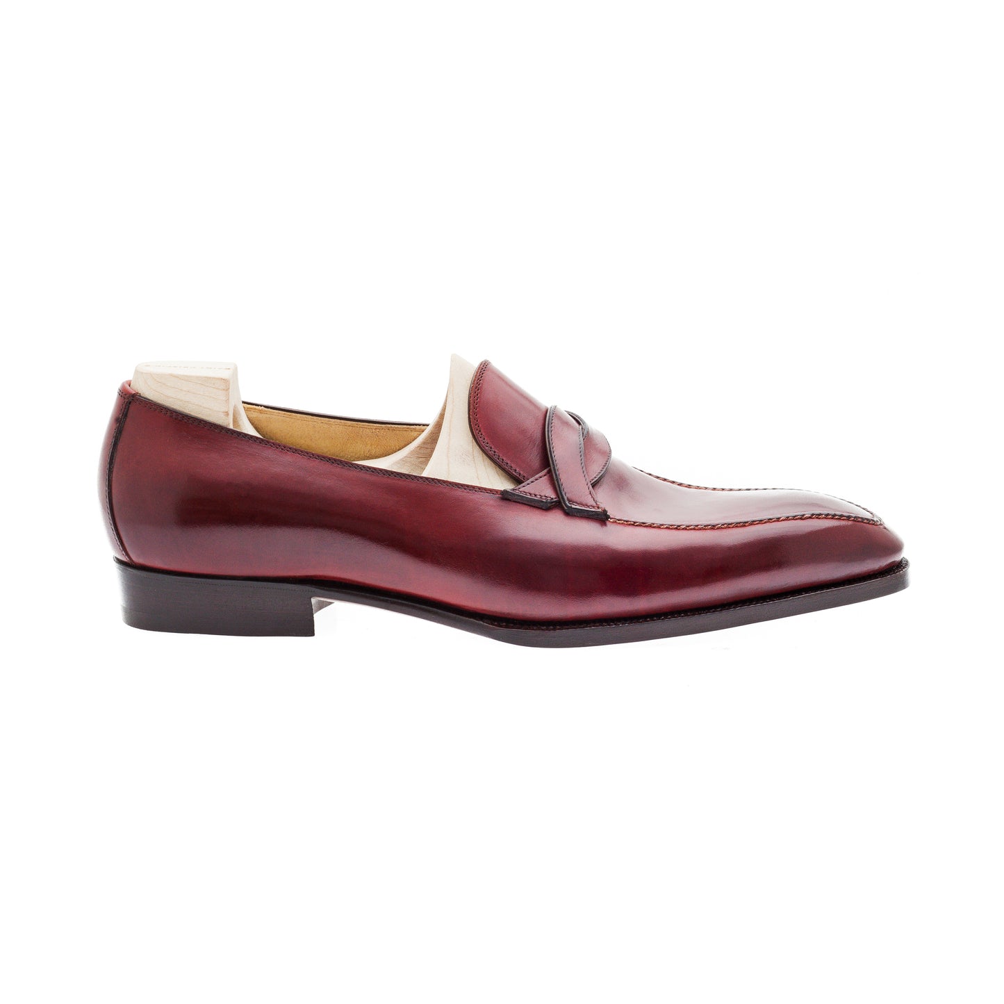 Entwinded loafer in Burgundy Crust calf leather
