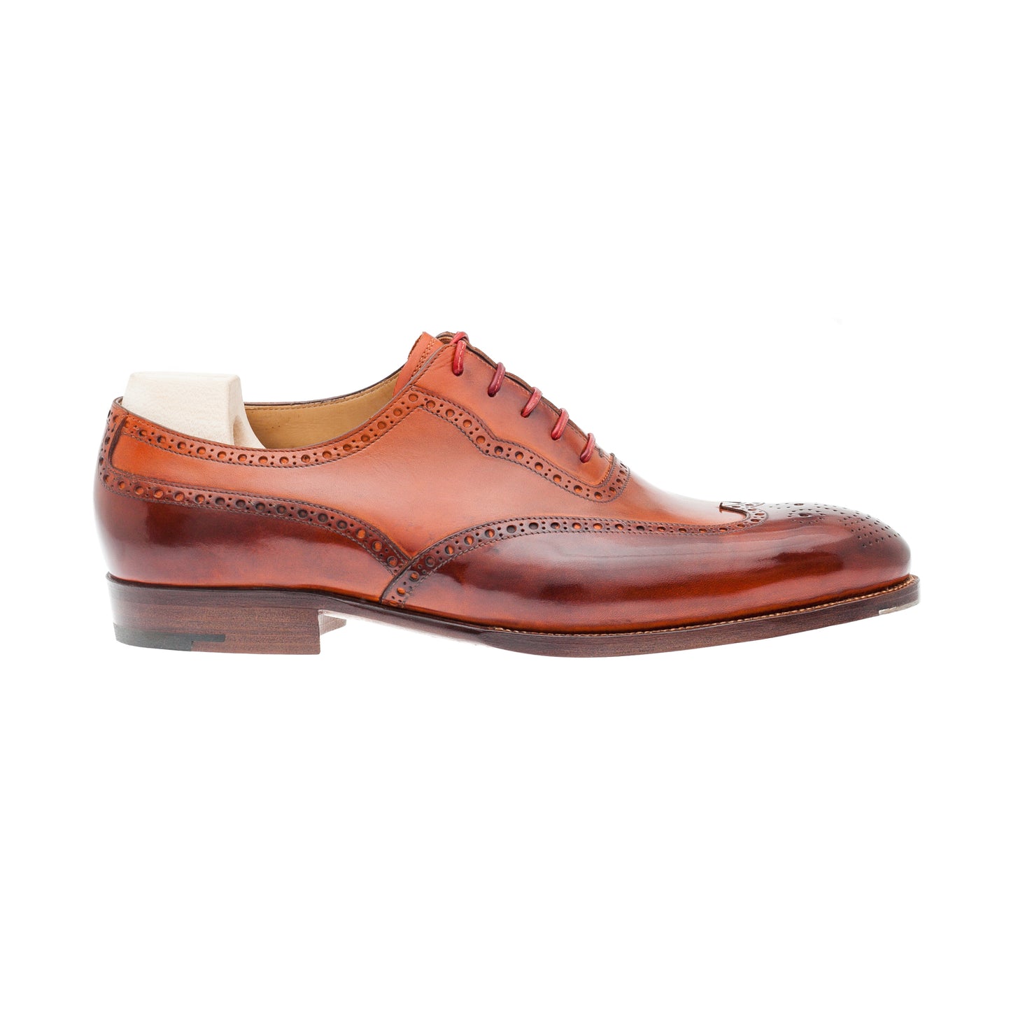 Tow tone long wing full brogue Oxfords