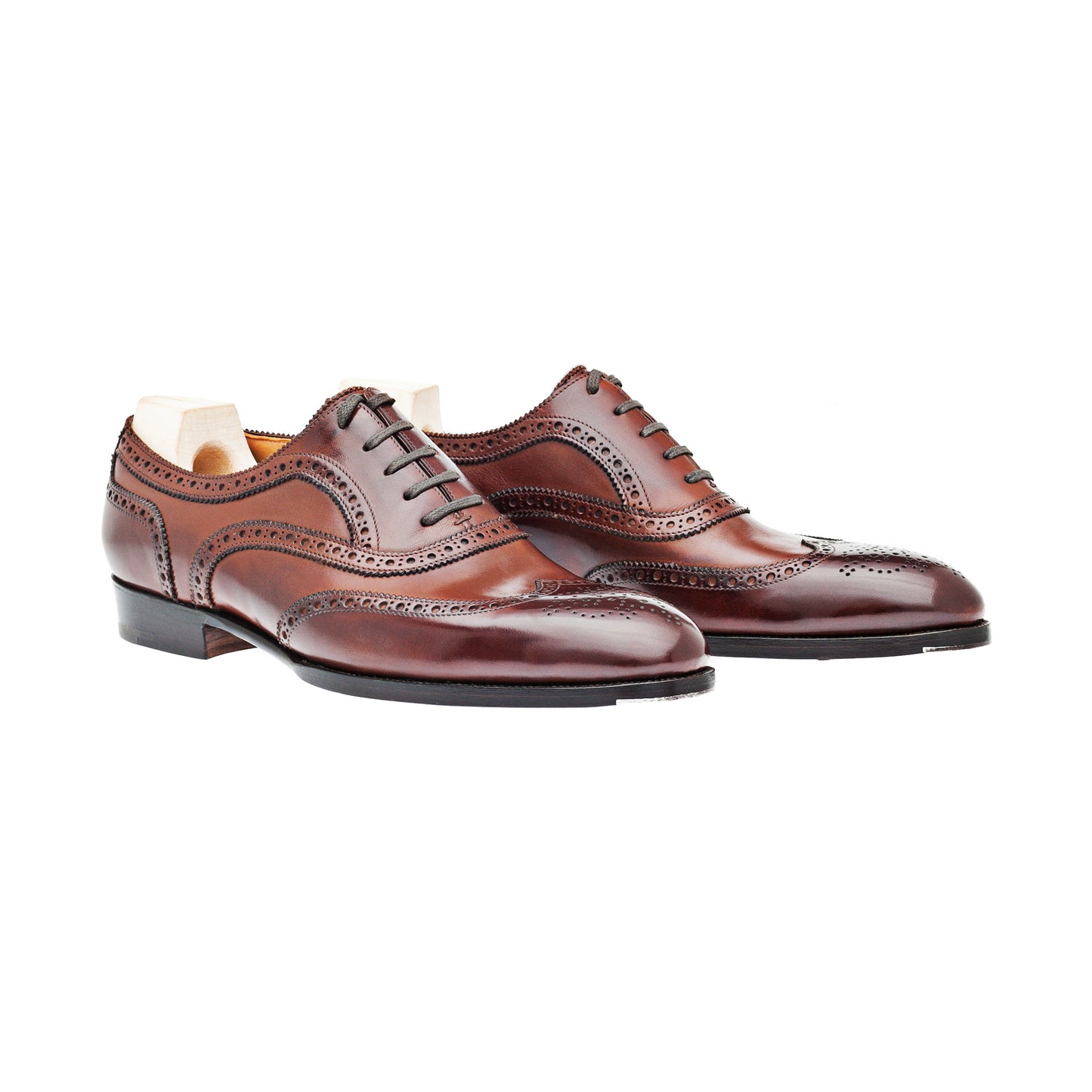 Long wing full brogue Oxford with gimped lines