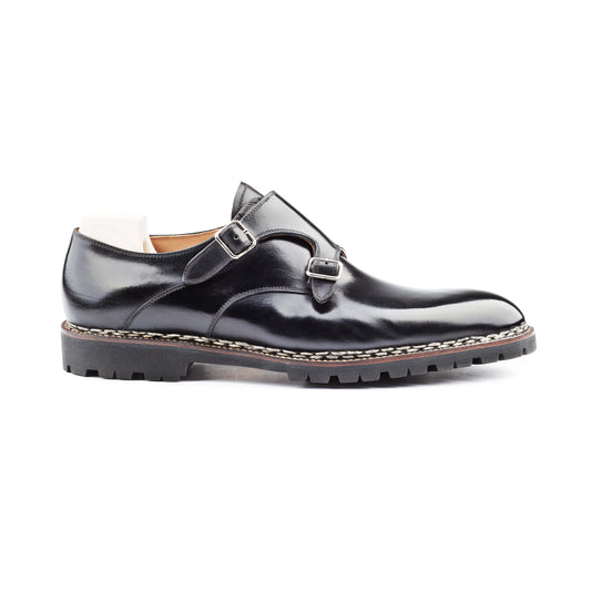 Double buckle monk with 360 storm welt and Commando sole