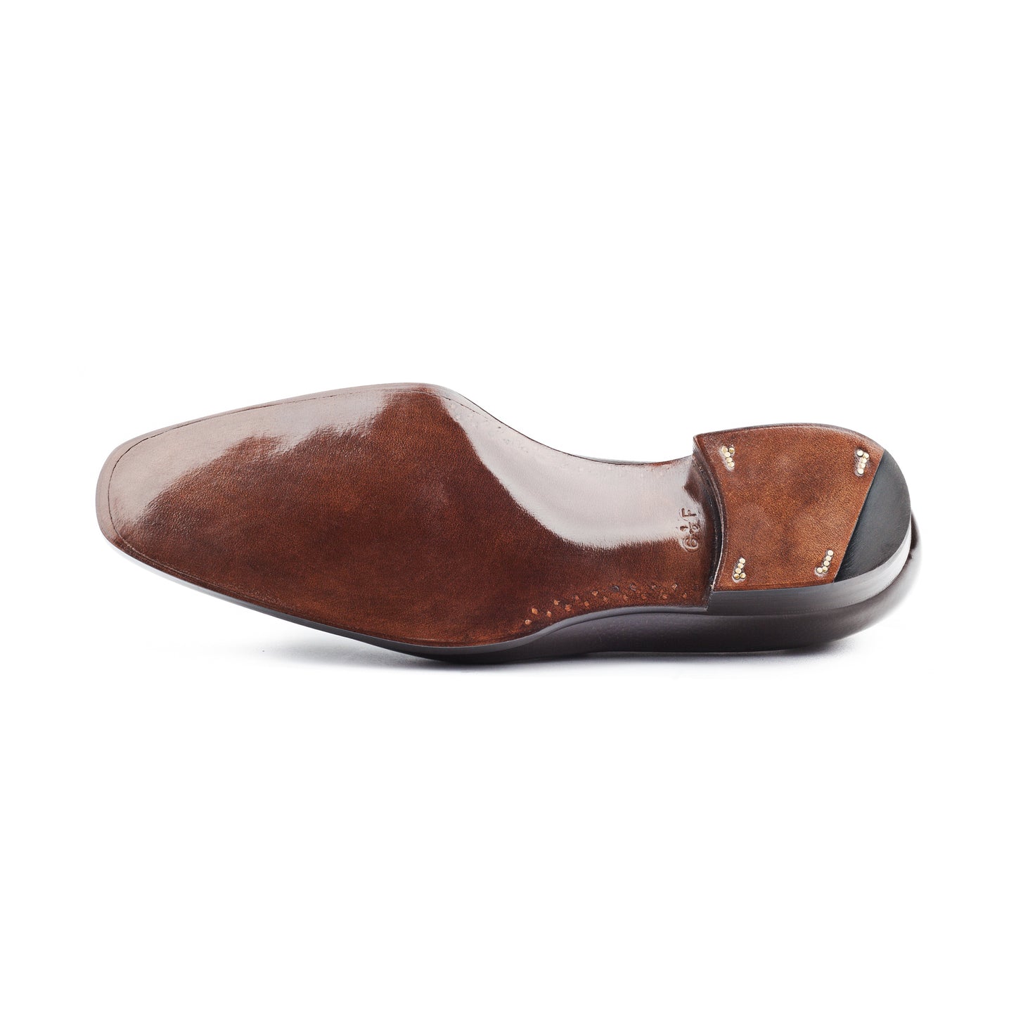 Norwegian Loafer with hand-stitched apron in dark brown Inca calf