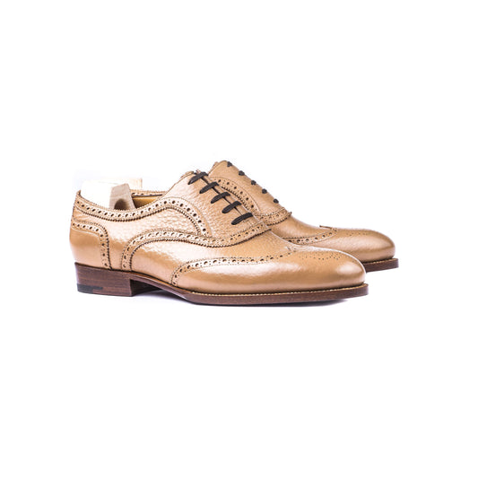 Long wing full brogue Oxford with gimped lines