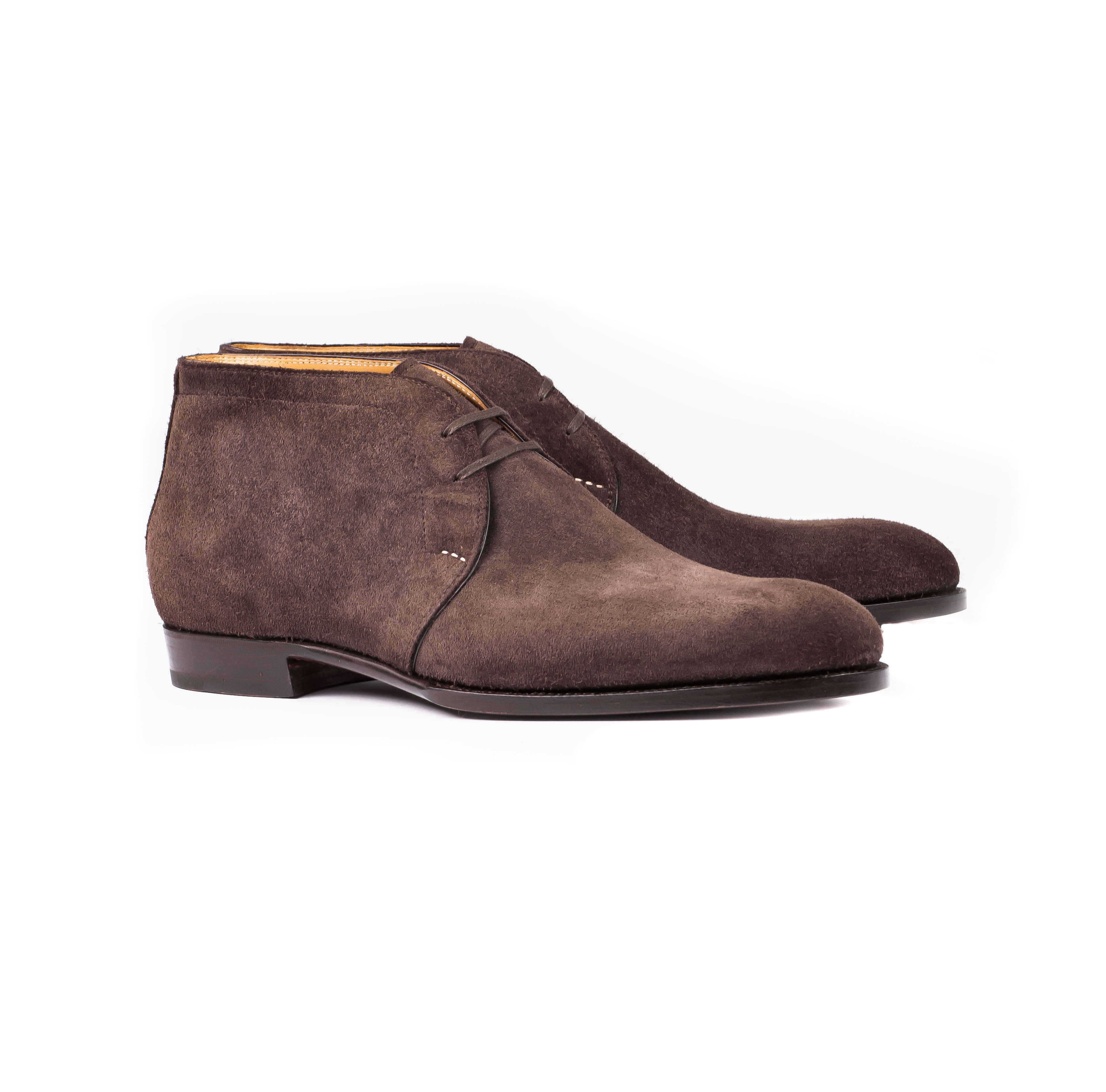 Chukka boots in dark brown Kudu suede – Saint Crispin's