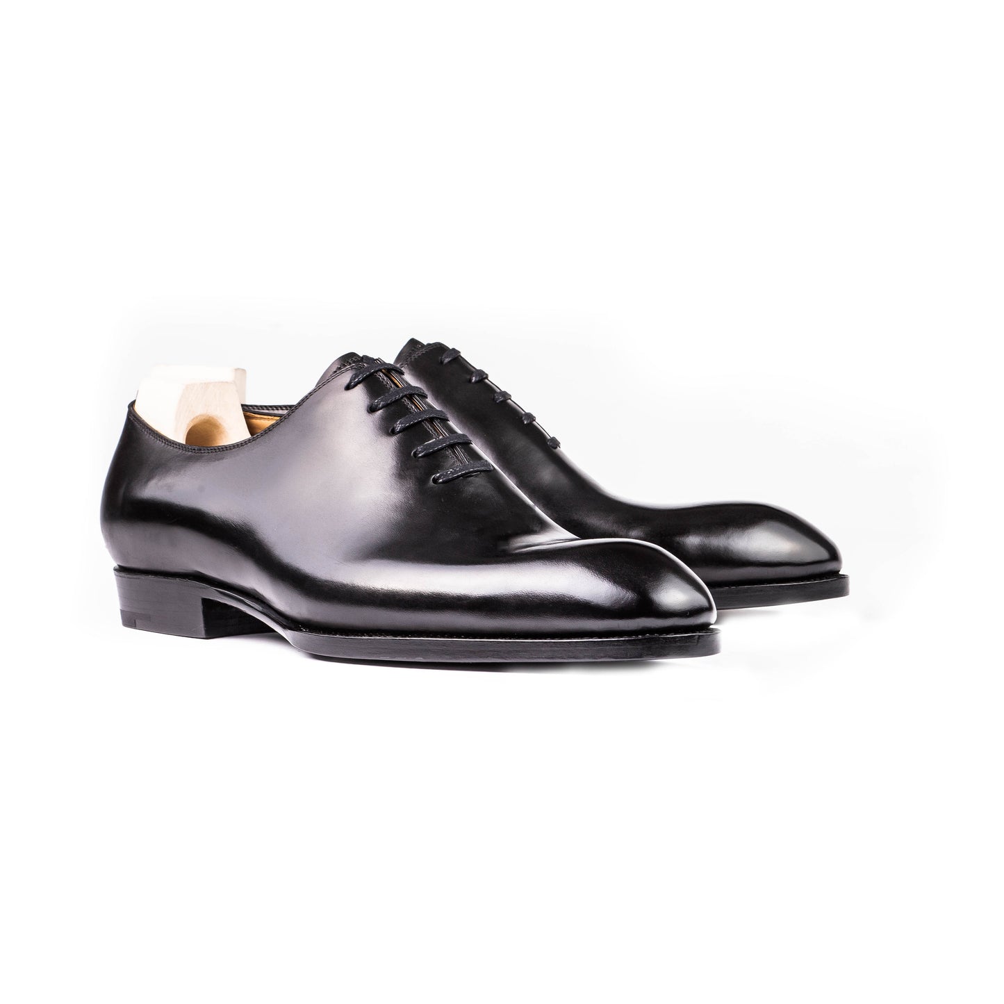 Seamless Oxford in black Crust calf leather - 9F