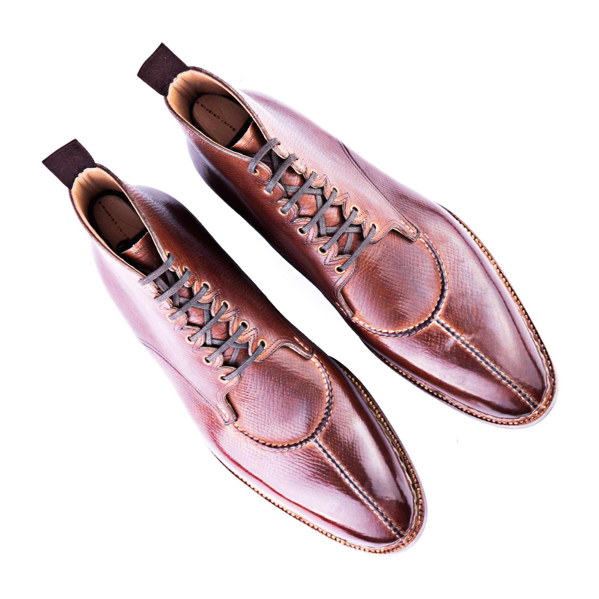 French Norwegian Derby Boots with hand-stitched apron – Saint